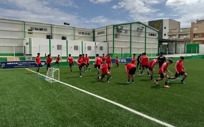 منتخب الناشئين يبدأ تدريباته استعدادًا لمواجهة تونس