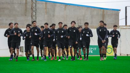 أخر تدريب لمنتخب الناشئين أمس استعداداً للمباراة