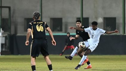 صورة من اللقاء بين منتخب مصر ونادي النصر