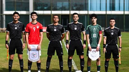صورة من مباراة منتخب مصر للشباب أمام الجزائر 