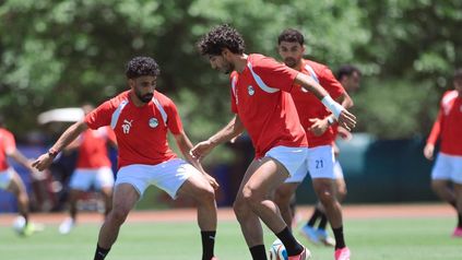هاني ومروان وصابر في أخر تدريب للمنتخب أمس الخميس