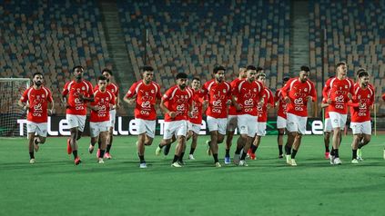 منتخب مصر في تدريب أمس قبل لقاء اليوم