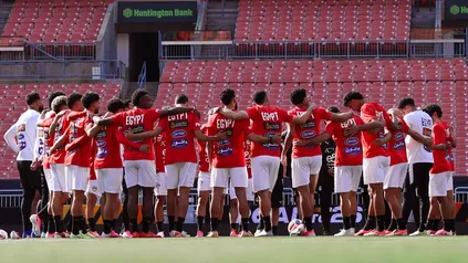إحدي تدريبات المنتخب الوطني