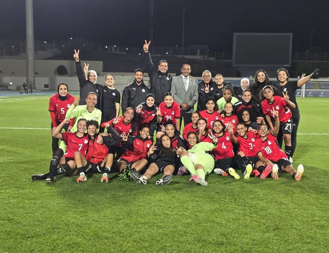 Đội tuyển nữ Ai Cập ăn mừng chiến thắng