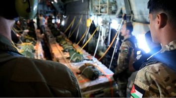 Army Conducts New Air Drops to Gaza in Cooperation with Brotherly and Friendly Countries
