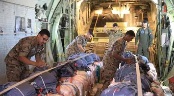 Jordan Armed Forces continue delivering aid to Gaza via airdrops
