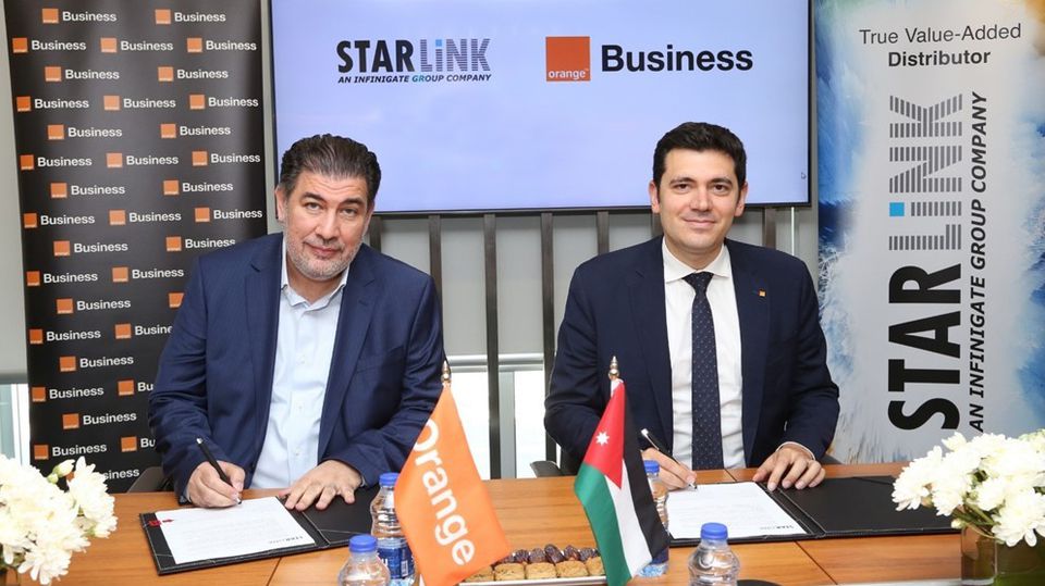 Strategic partnership agreement between Orange Jordan and StarLink, the leader in digital transformation, to provide the latest technology solutions for businesses