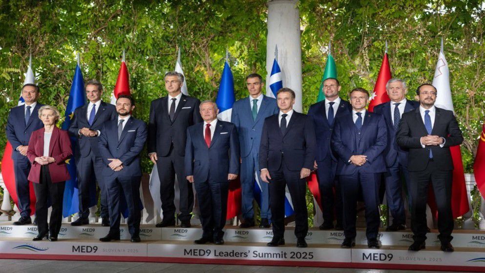 King Calls During “Med 9” Summit for Joint Action to Uphold Gaza War Ceasefire Agreement