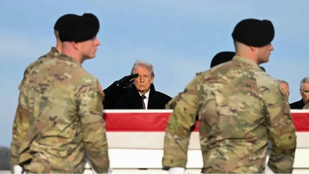 Trump Attends Repatriation Ceremony for Three Americans Killed in Syria