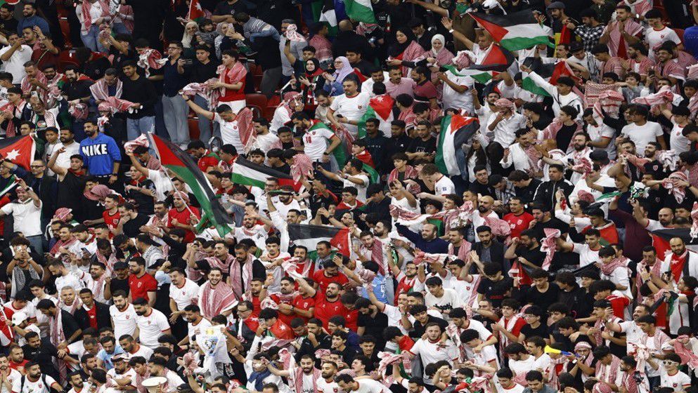 80,000 Fans Fill Lusail Stadium for the Arab Cup Final Between Jordan and Morocco