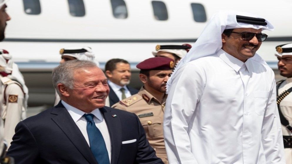 The King Arrives in Doha