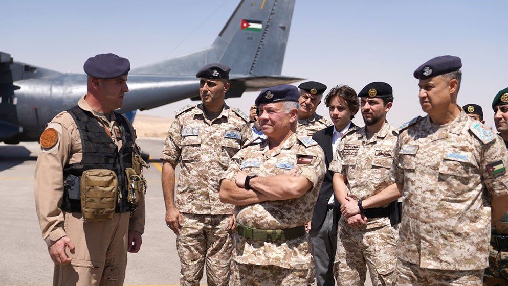 King visits King Abdullah II Airbase...