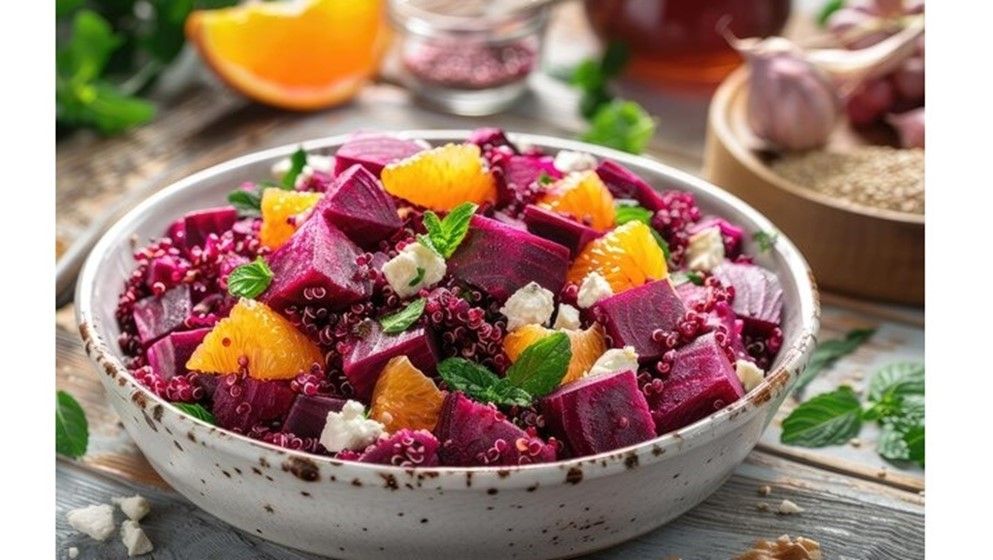 Quinoa-, Rote-Bete- und Orangensalat: Die perfekte Wahl zum Abnehmen