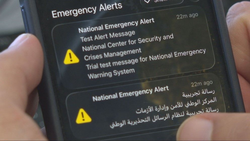 "Crisis Management" Continues Testing the National Warning Message System in 6 Governorates