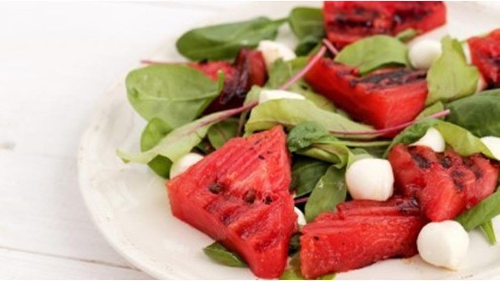 Grilled Watermelon Salad with Feta and Mint