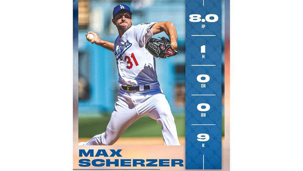 Dodgers' Max Scherzer notches 3,000th career strikeout