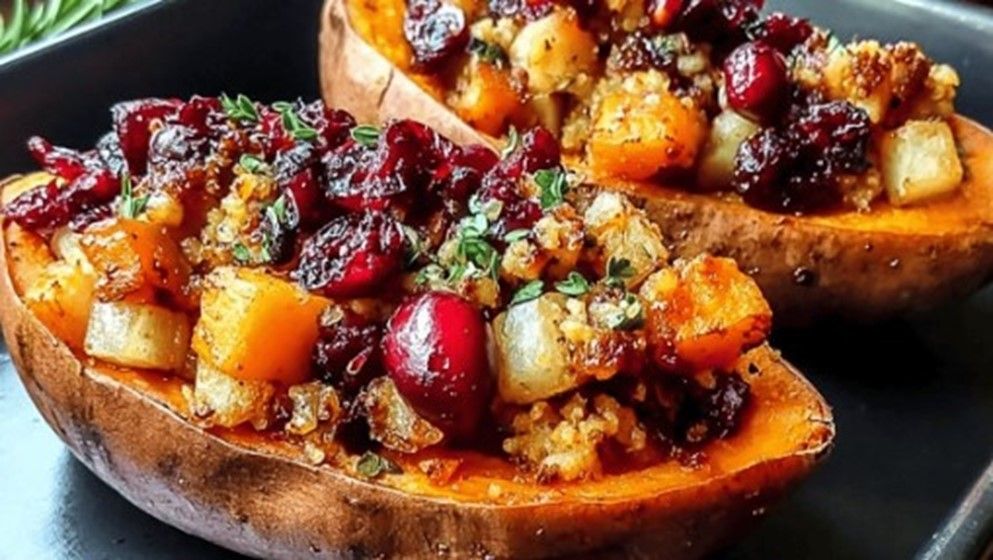 Stuffed Potatoes Stuffed Sweet Potatoes with Meat and Guacamole...