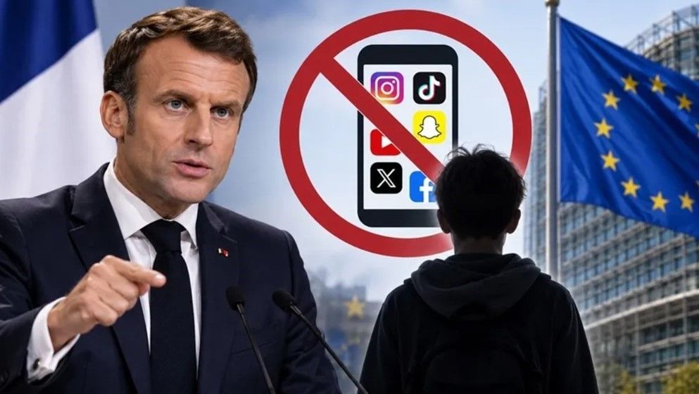Macron Calls for Ban on Social Media for Children Under 15